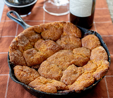 Spiced Apple Cobbler with Rosemary Ice Cream